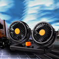 Car Fan Dual Head Electric with 360? Adjustable Rotation for Cooling and Air Circulation - Premium Car Accessories by RJCARHUB Pakistan