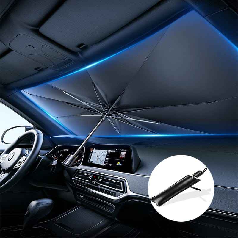 Car Front Screen Sunshade / Curtains Umbrella For Windshield UV Reflecting Foldable Universal - Premium Car Accessories by RJCARHUB Pakistan